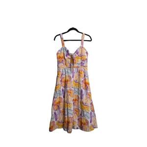 Cecilia Pettersson for Anthropologie Tie-Front Midi Floral Blossom Dress 4